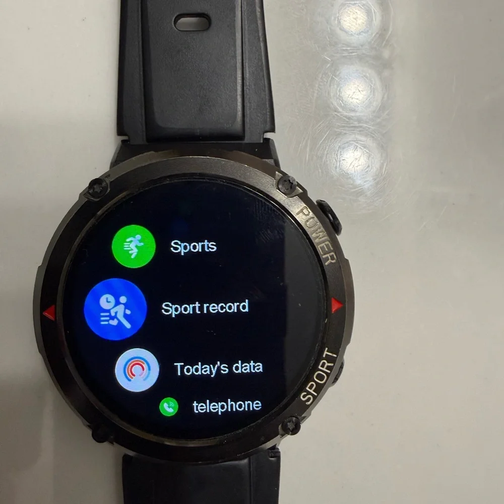 Black Alpha Gear Bravo XL Smartwatch with Multiple Displays